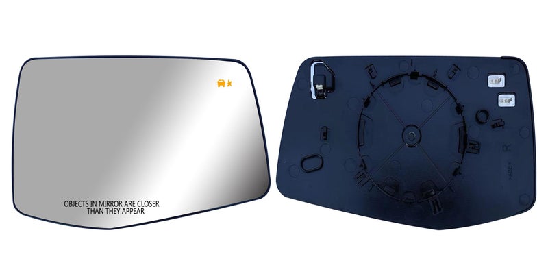 Replacement Passenger Right Side Door Mirror Glass Heated with BSM Blind Spot Light For Chevrolet Silverado and GMC Sierra 1500 from 2019 to 2023